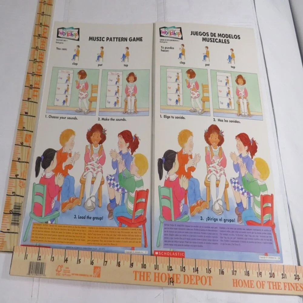Scholastic English Spanish (10) Task Cards / Job Cards Classroom or Homeschool